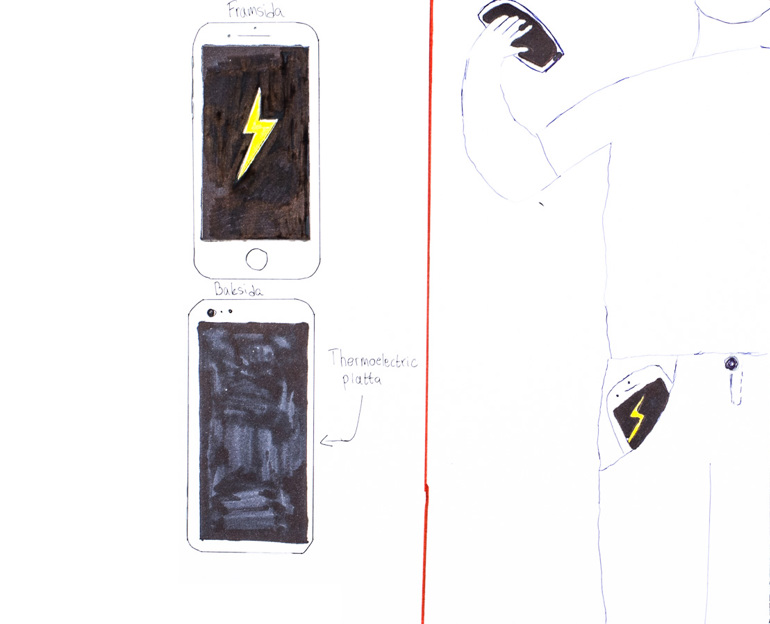 Självladdande telefon